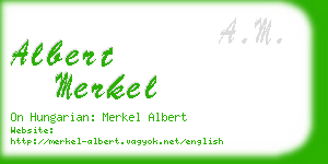 albert merkel business card